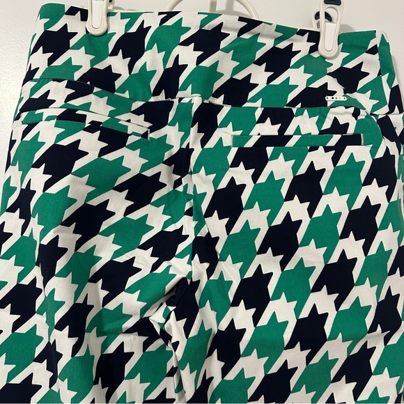 Swing Control Green Blue White Hopscotch Print Golf Trouser Pants Size 10 Womens - Picture 8 of 12